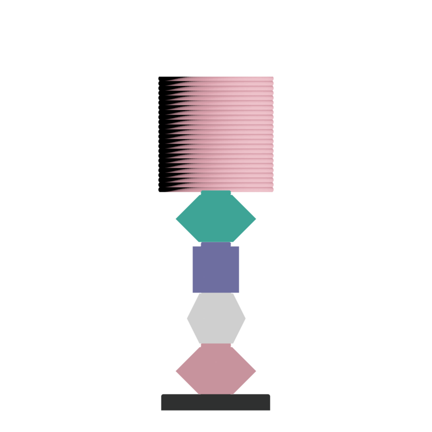 Totem Quattro – Modułowa Lampa Stołowa (4 Poziomy)