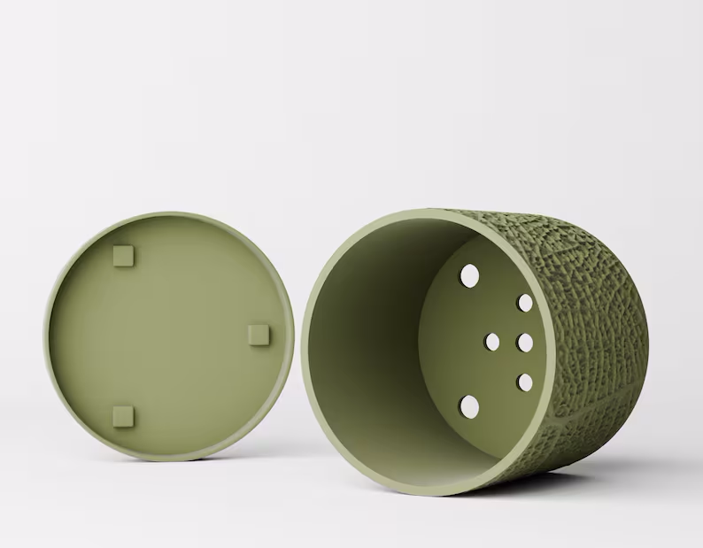 Doniczka Leaf – Projekt 3D z Podstawką