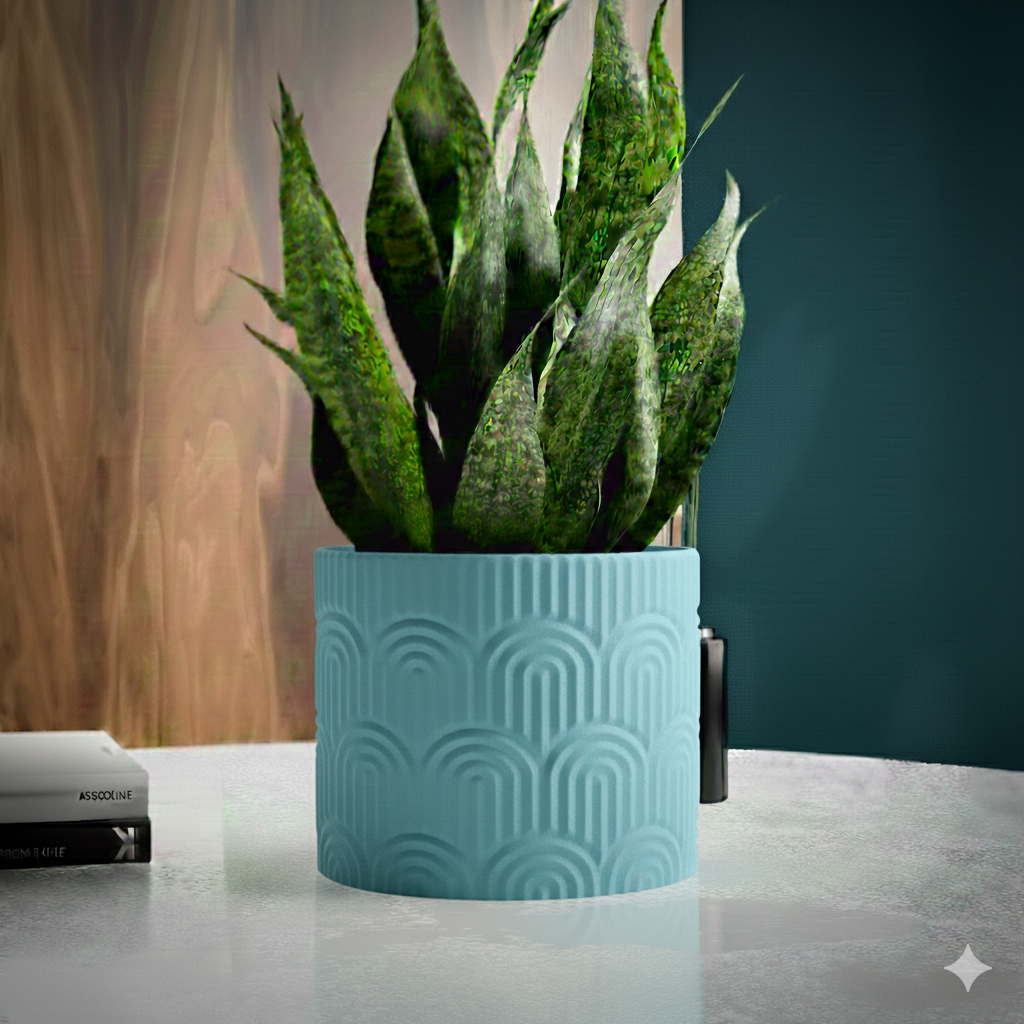 Doniczka Geometric Arc – Projekt 3D z Podstawką