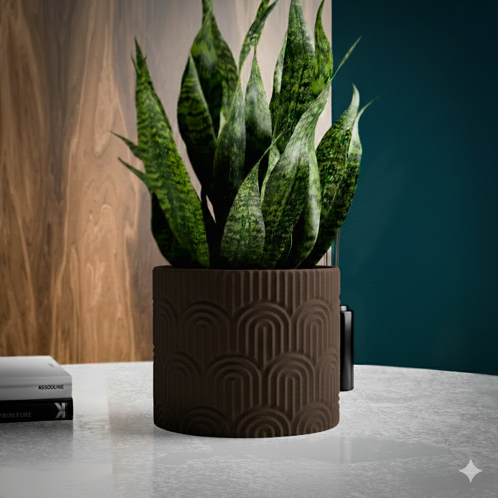 Doniczka Geometric Arc – Projekt 3D z Podstawką