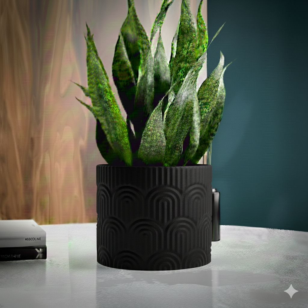 Doniczka Geometric Arc – Projekt 3D z Podstawką