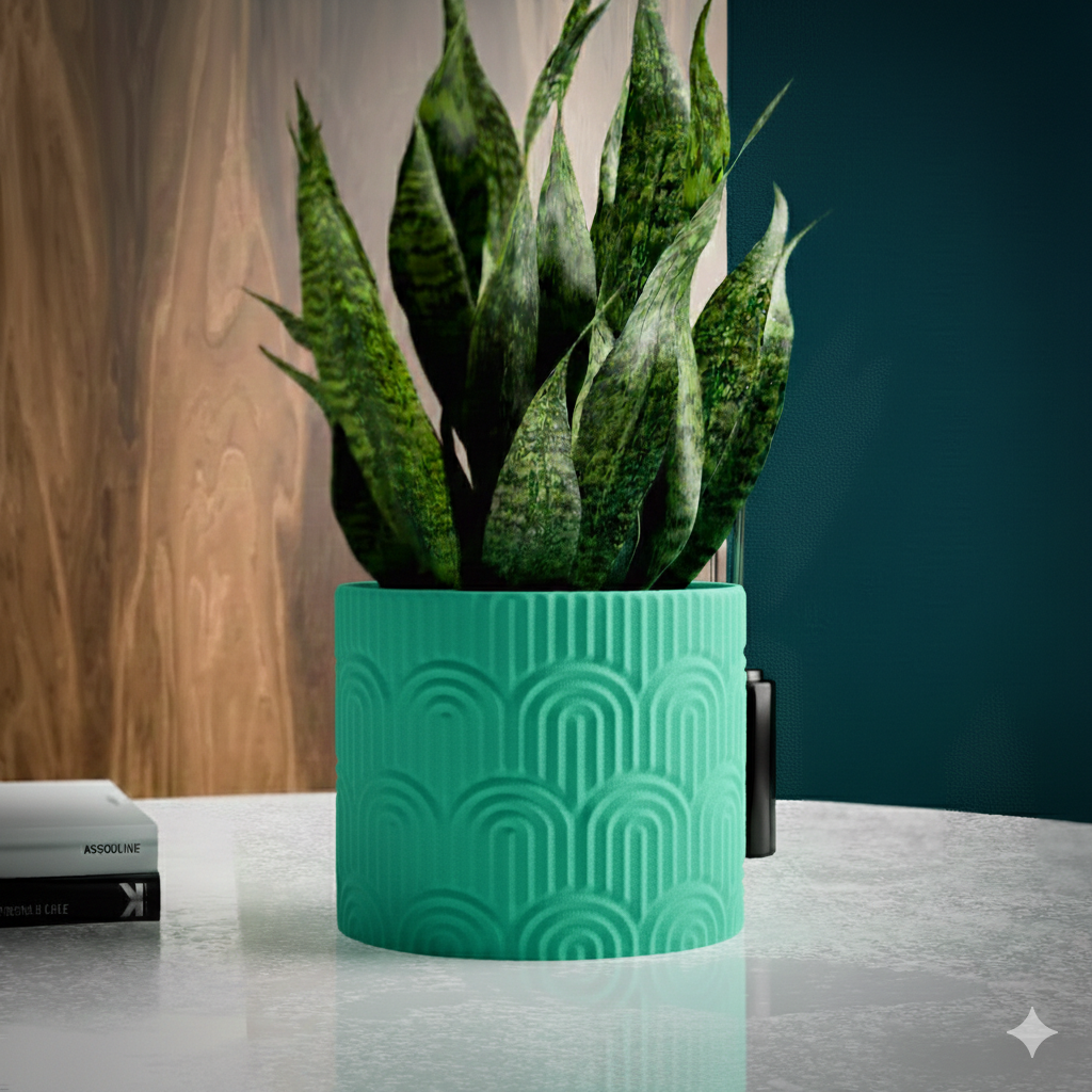 Doniczka Geometric Arc – Projekt 3D z Podstawką