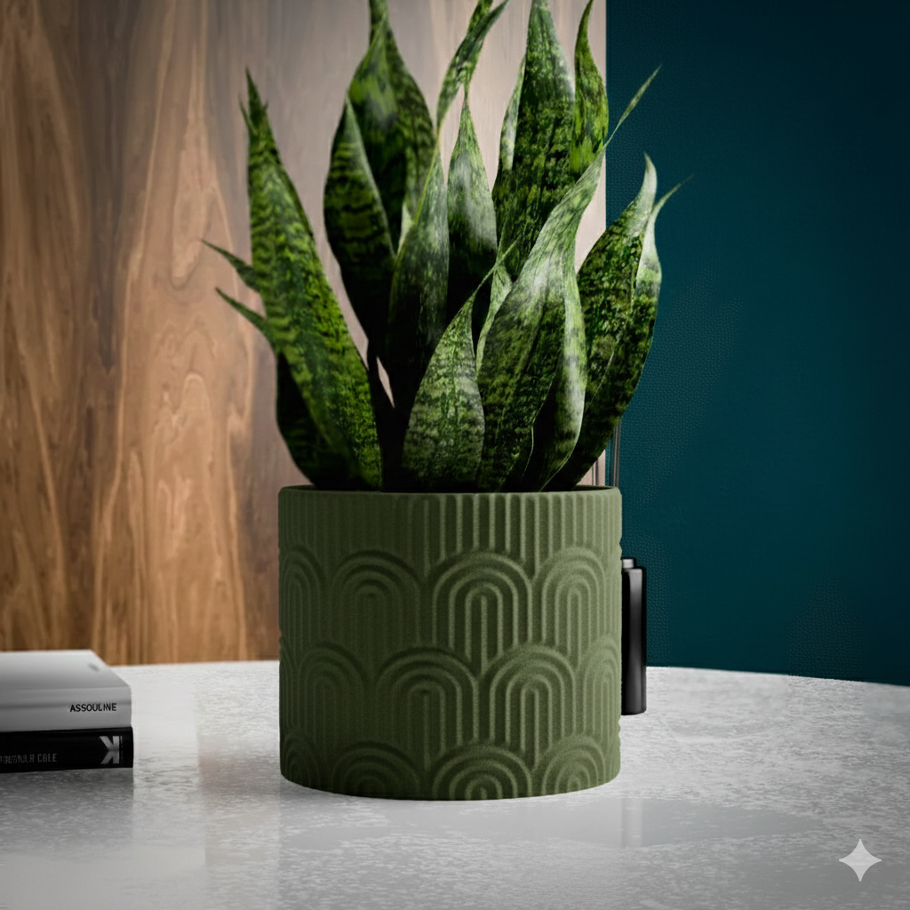 Doniczka Geometric Arc – Projekt 3D z Podstawką