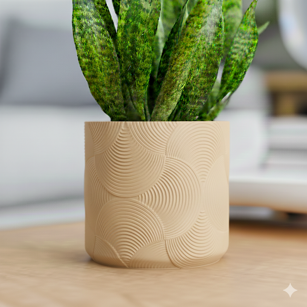 Doniczka Boho – Projekt 3D z Podstawką