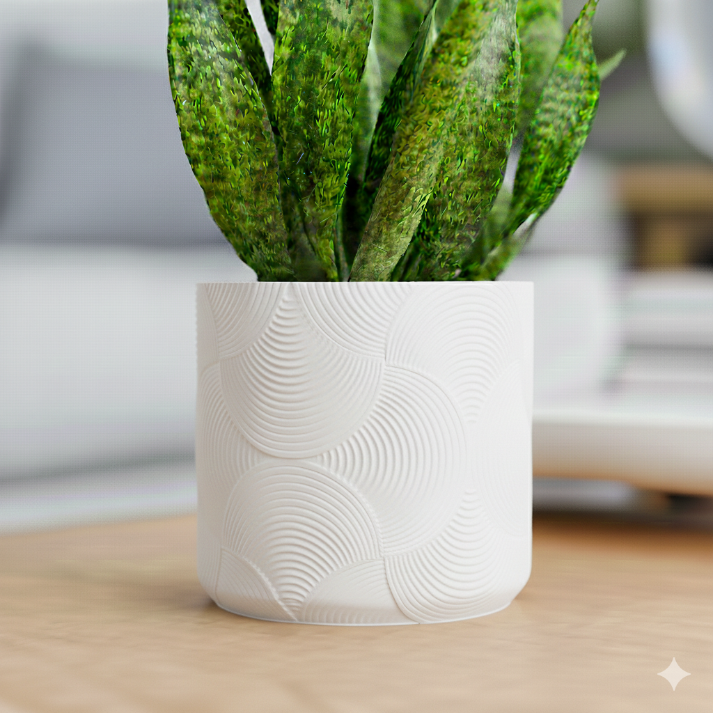 Doniczka Boho – Projekt 3D z Podstawką