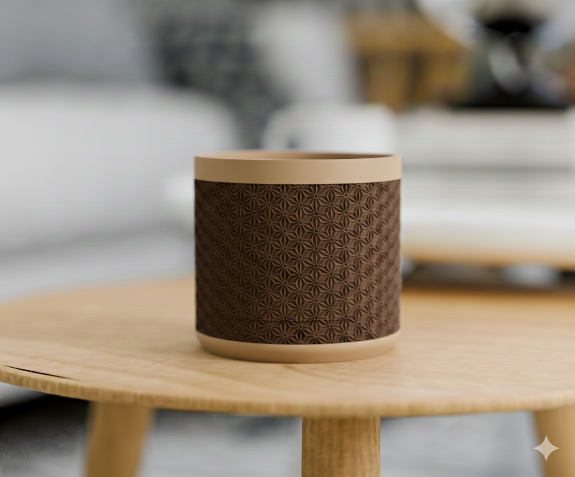 Doniczka Kumiko – Projekt 3D z Podstawką