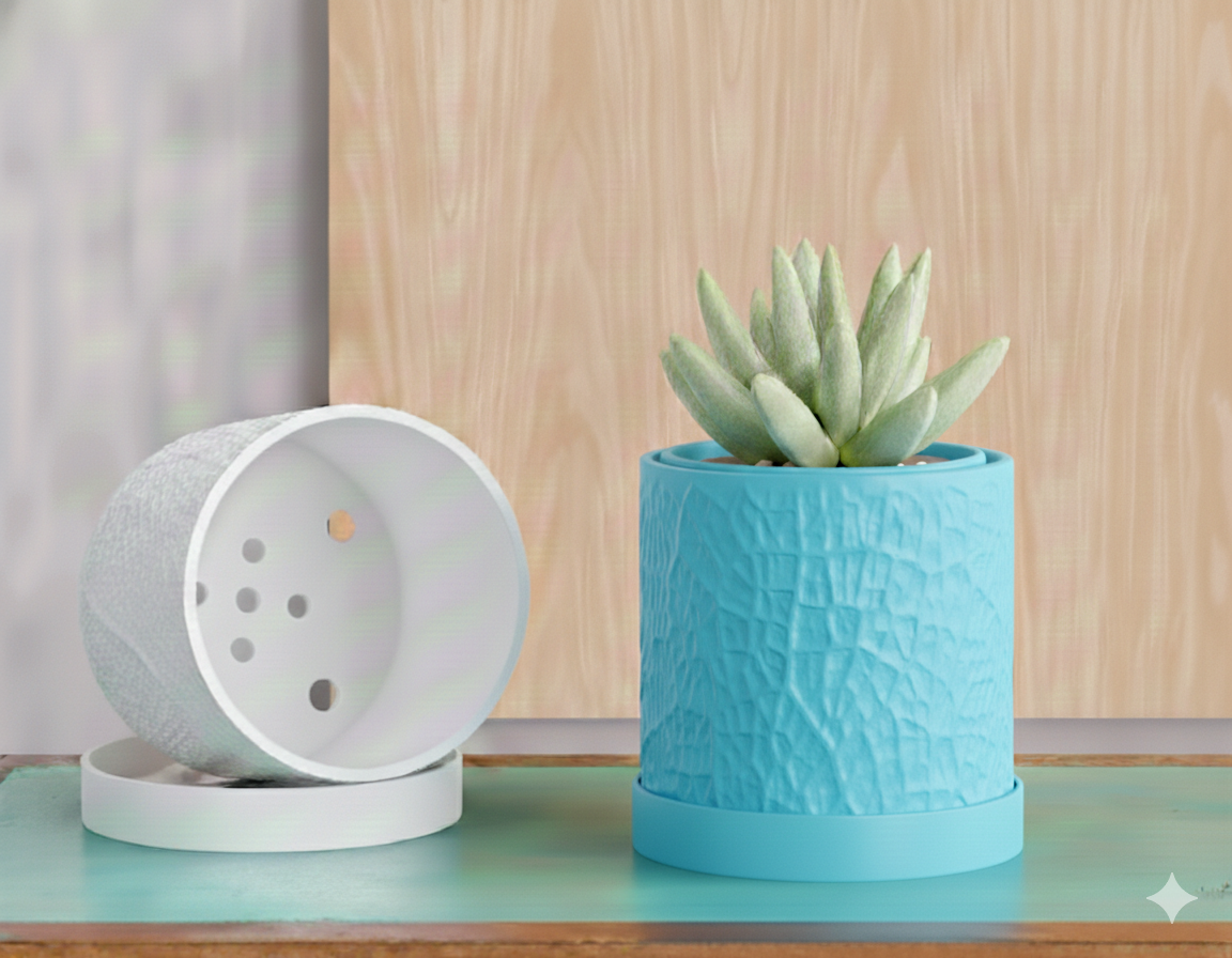 Doniczka Leaf – Projekt 3D z Podstawką