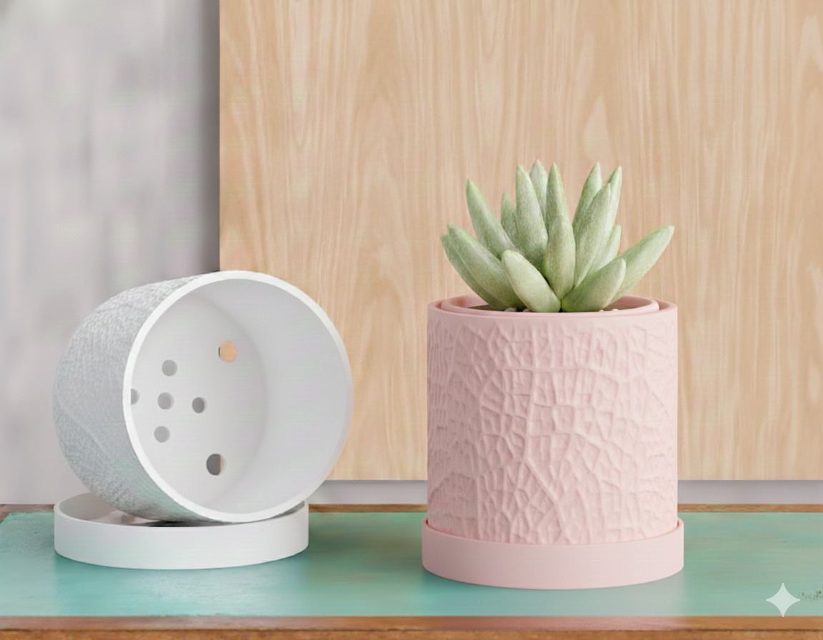 Doniczka Leaf – Projekt 3D z Podstawką