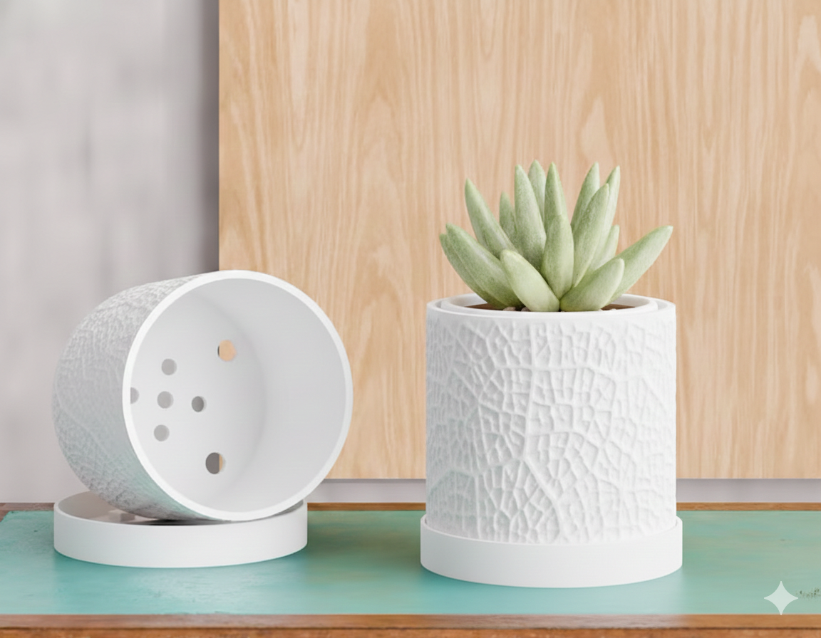 Doniczka Leaf – Projekt 3D z Podstawką