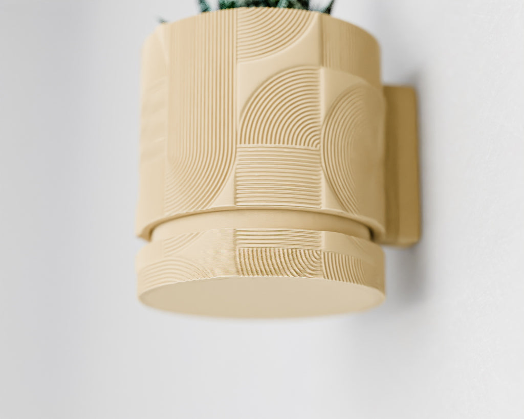 Wisząca Doniczka Ścienna Boho – Design 3D z Systemem Odpływowym