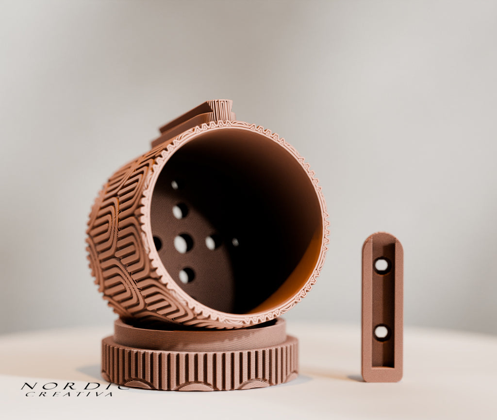 Wisząca Doniczka Ścienna Geometric Arc – Design 3D z Systemem Odpływowym