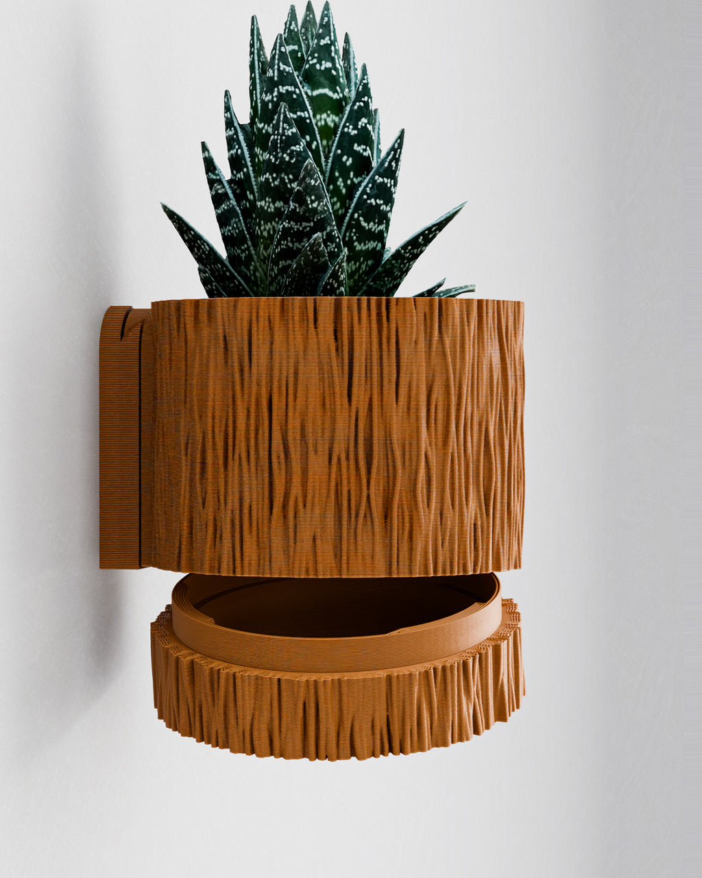 Wisząca Doniczka Ścienna Tra – Design 3D z Systemem Odpływowym