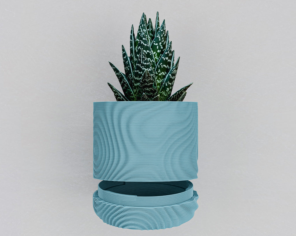 Wisząca Doniczka Ścienna Wavey – Design 3D z Systemem Odpływowym