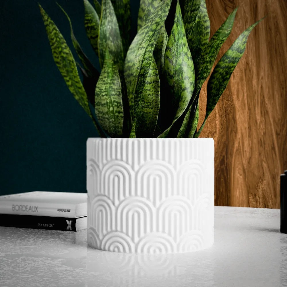 Doniczka Geometric Arc – Projekt 3D z Podstawką