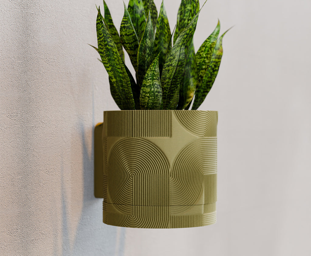 Wisząca Doniczka Ścienna Boho – Design 3D z Systemem Odpływowym