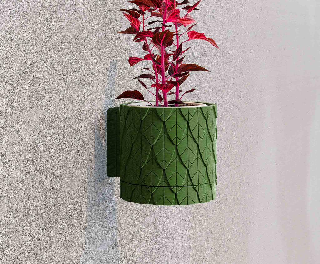 Wisząca Doniczka Ścienna Leaf – Projekt 3D z Systemem Odpływowym