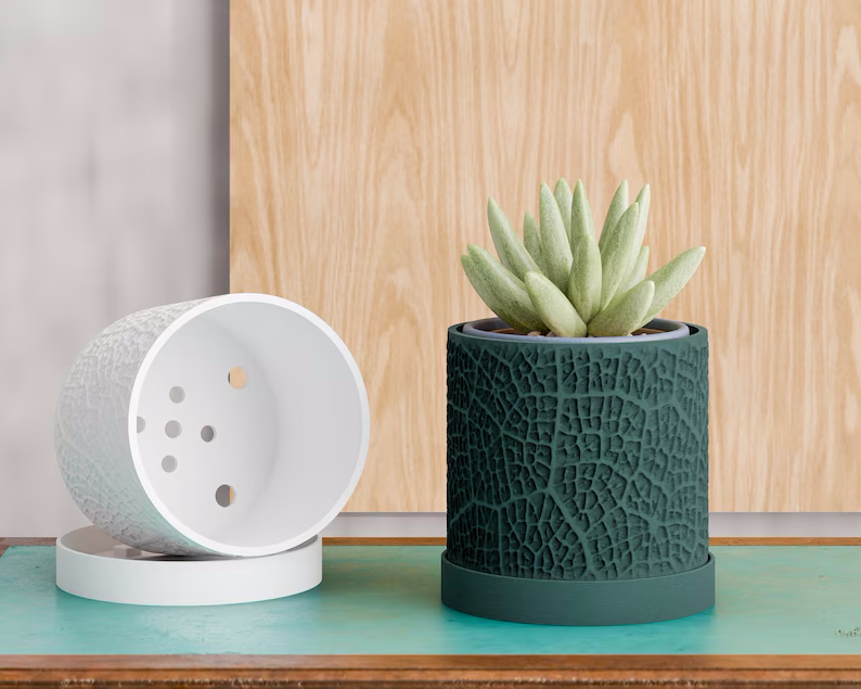 Doniczka Leaf – Projekt 3D z Podstawką