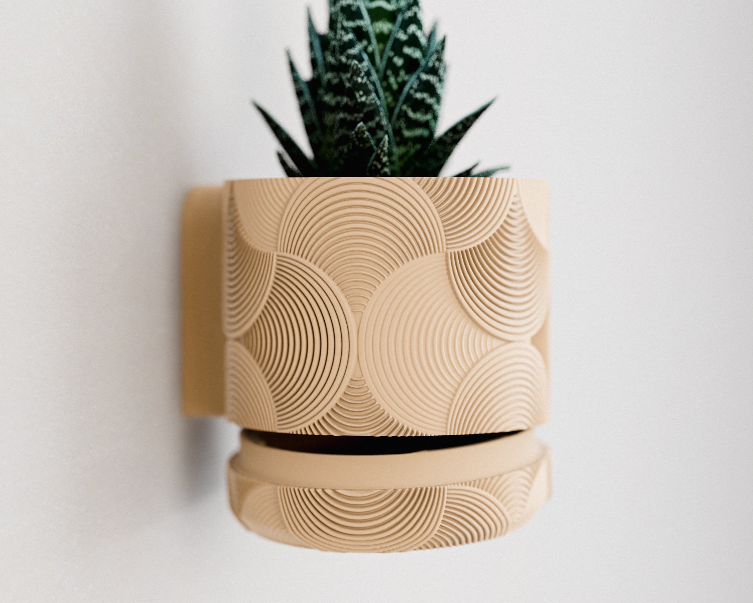 Wisząca Doniczka Ścienna Boho Mounted – Design 3D z Systemem Odpływowym