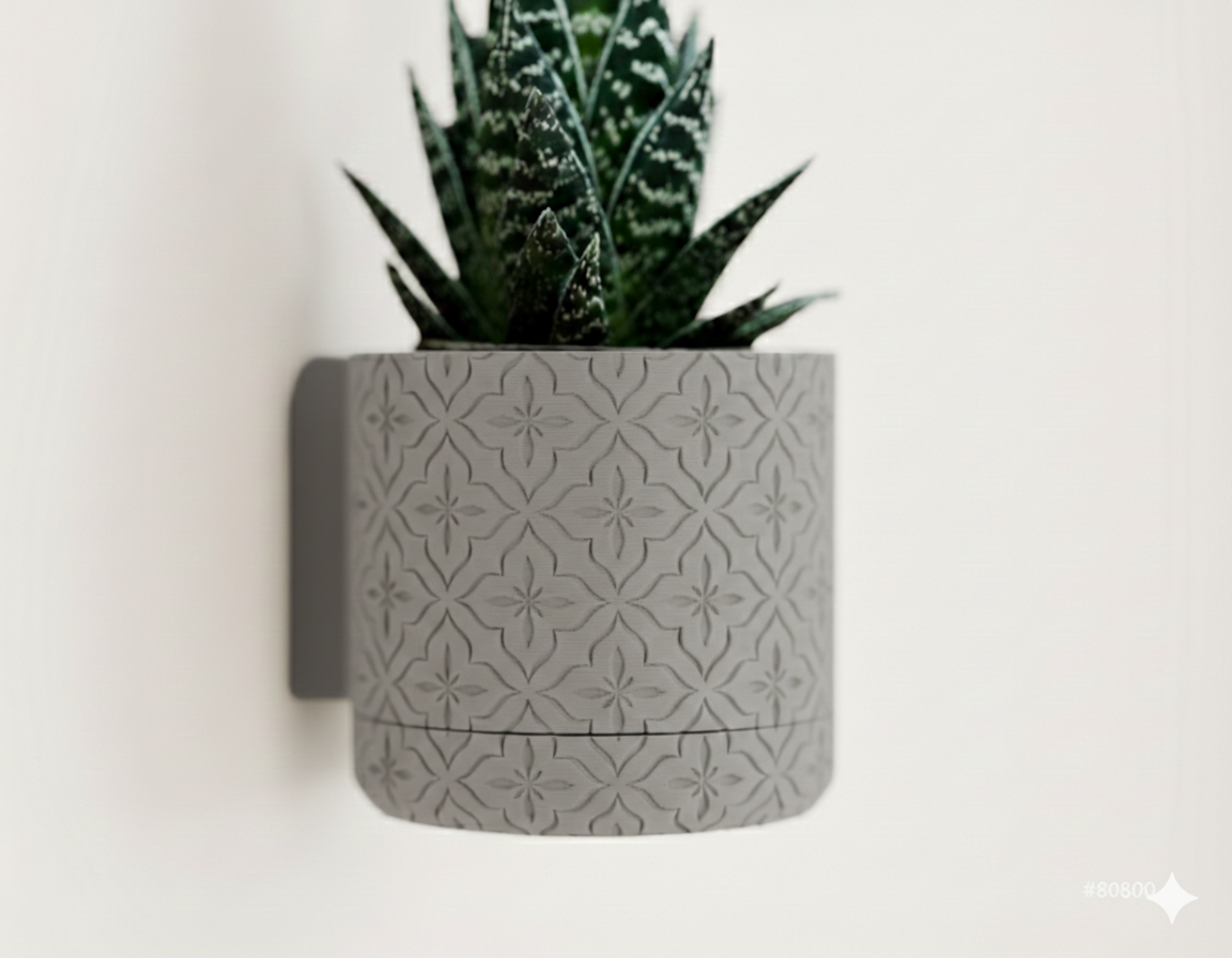 Wisząca Doniczka Ścienna Floral – Design 3D z Systemem Odpływowym