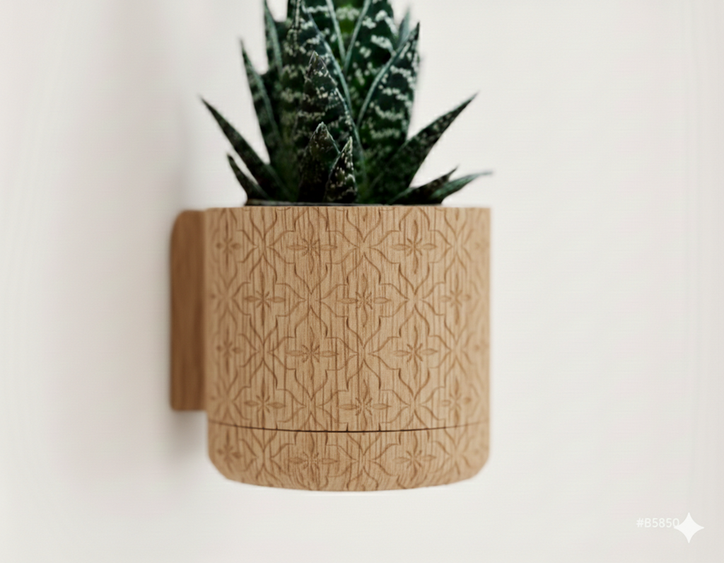 Wisząca Doniczka Ścienna Floral – Design 3D z Systemem Odpływowym