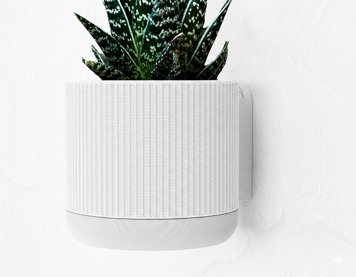 Wisząca Doniczka Ścienna Mosaico – Design 3D z Systemem Odpływowym