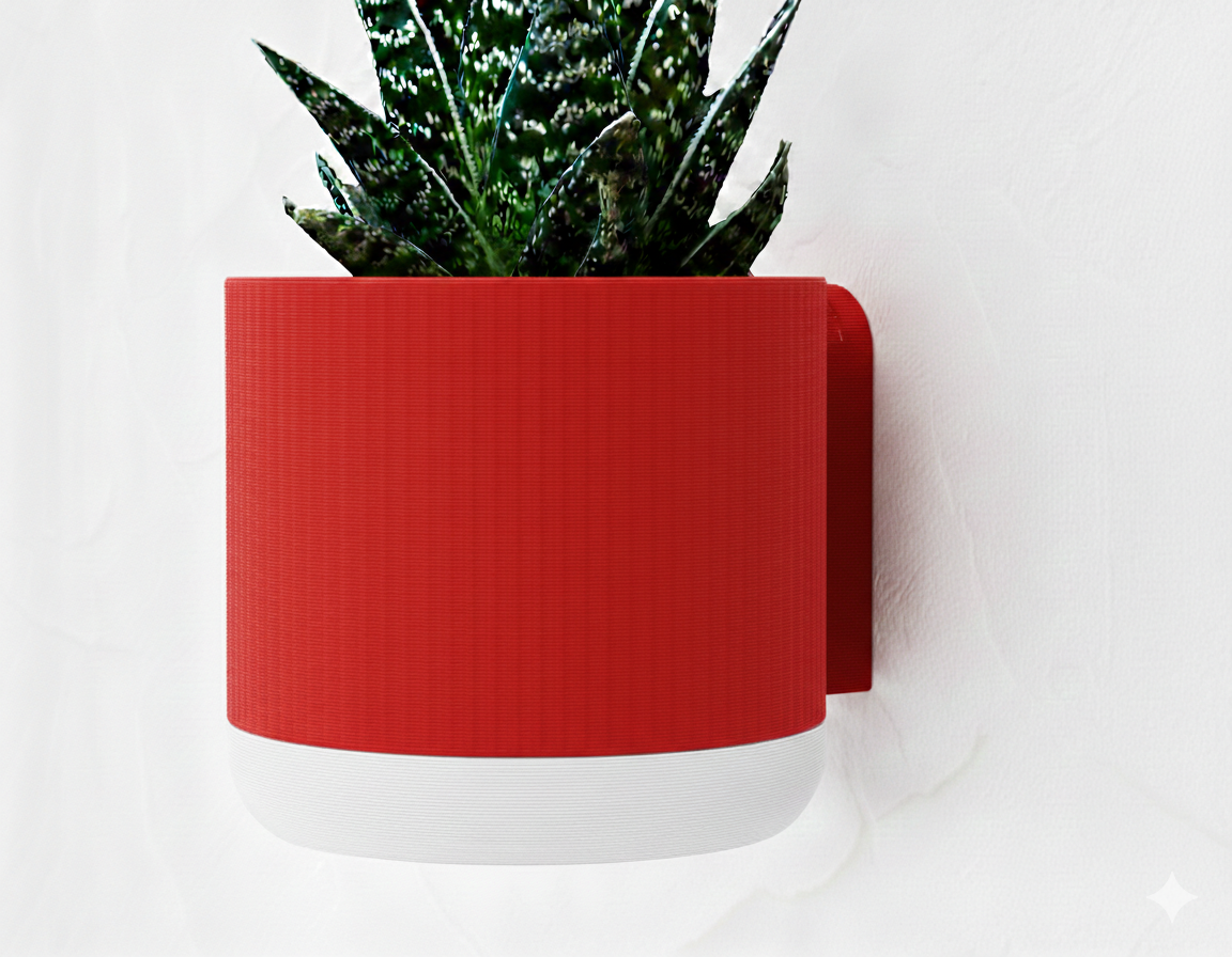 Wisząca Doniczka Ścienna Mosaico – Design 3D z Systemem Odpływowym