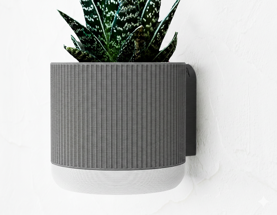 Wisząca Doniczka Ścienna Mosaico – Design 3D z Systemem Odpływowym