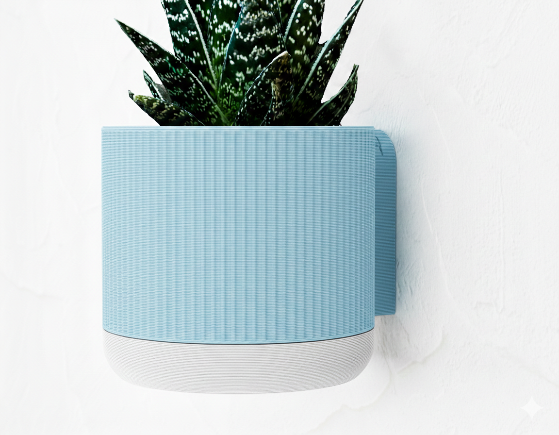 Wisząca Doniczka Ścienna Mosaico – Design 3D z Systemem Odpływowym