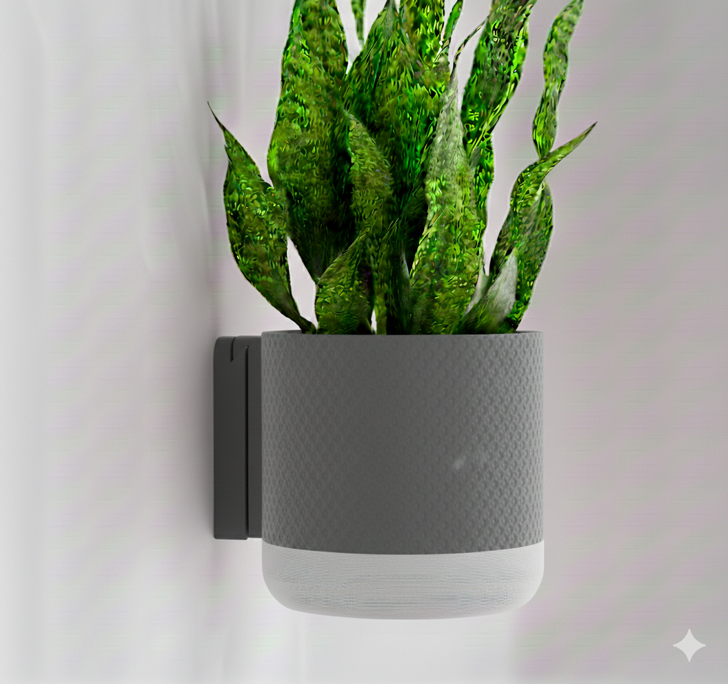 Wisząca Doniczka Ścienna Nat – Design 3D z Systemem Odpływowym