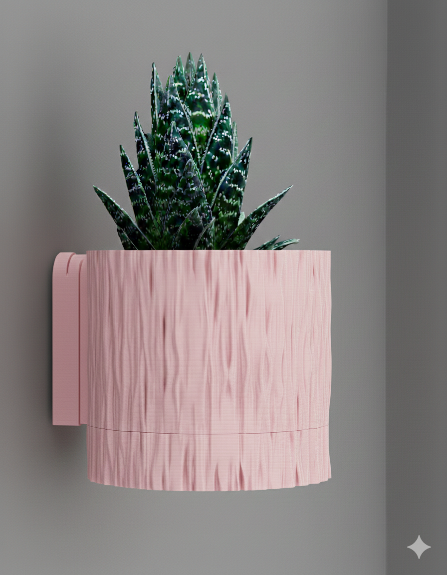 Wisząca Doniczka Ścienna Tra – Design 3D z Systemem Odpływowym