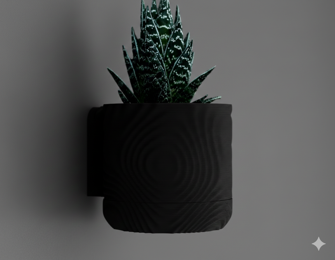 Wisząca Doniczka Ścienna Wavey – Design 3D z Systemem Odpływowym