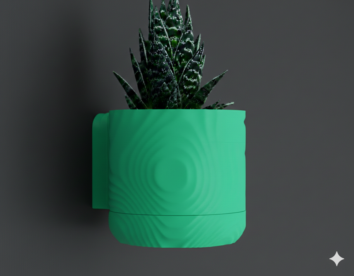 Wisząca Doniczka Ścienna Wavey – Design 3D z Systemem Odpływowym