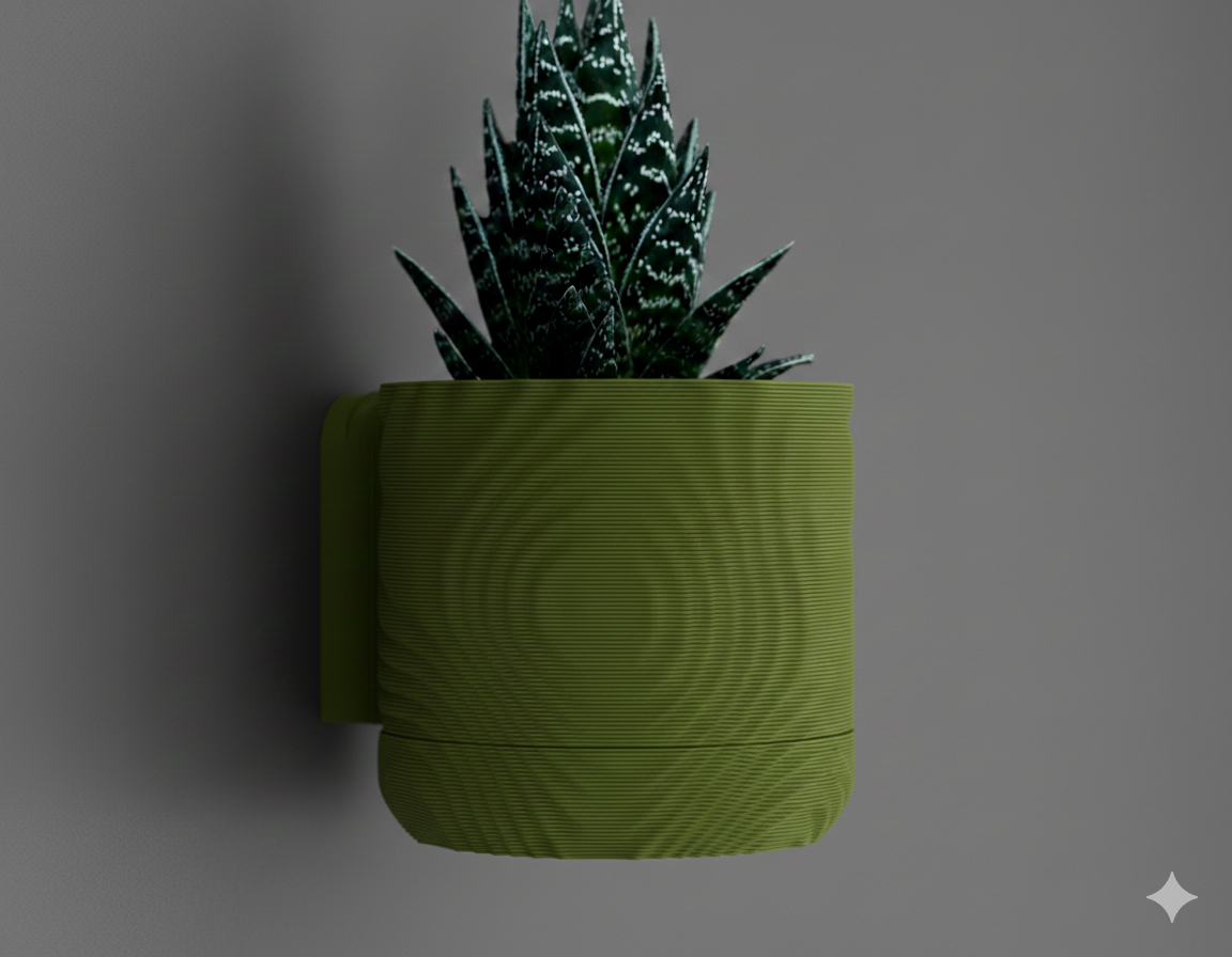 Wisząca Doniczka Ścienna Wavey – Design 3D z Systemem Odpływowym