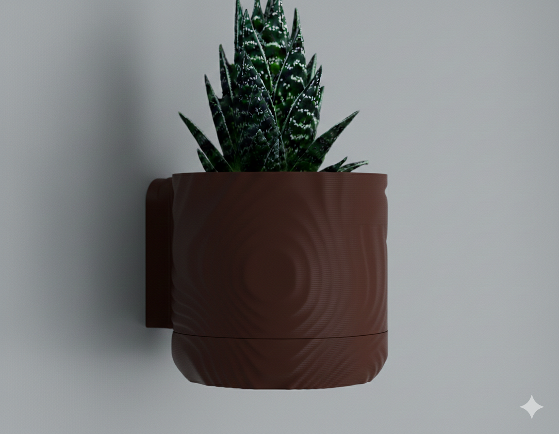 Wisząca Doniczka Ścienna Wavey – Design 3D z Systemem Odpływowym