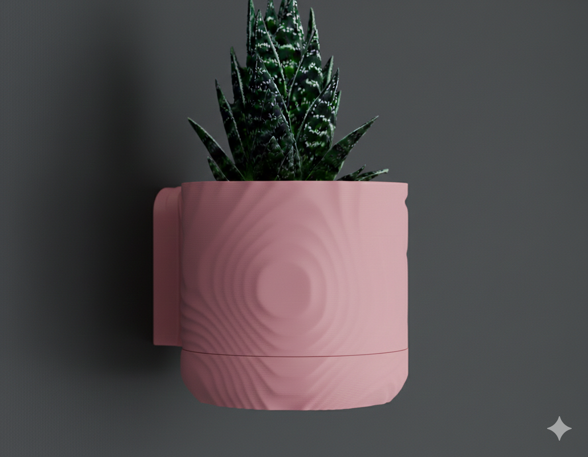 Wisząca Doniczka Ścienna Wavey – Design 3D z Systemem Odpływowym